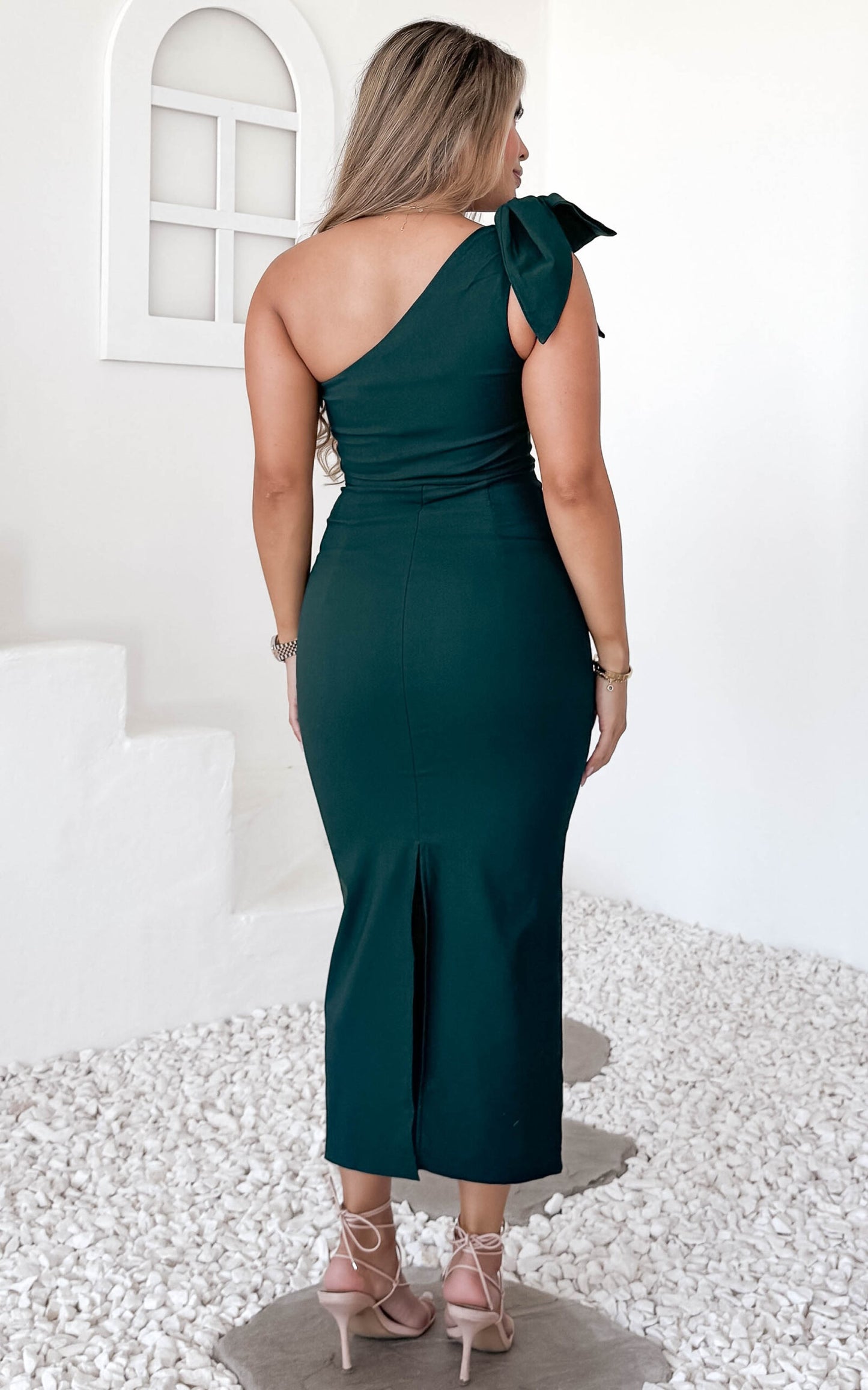 Freya Midi Dress - Emerald