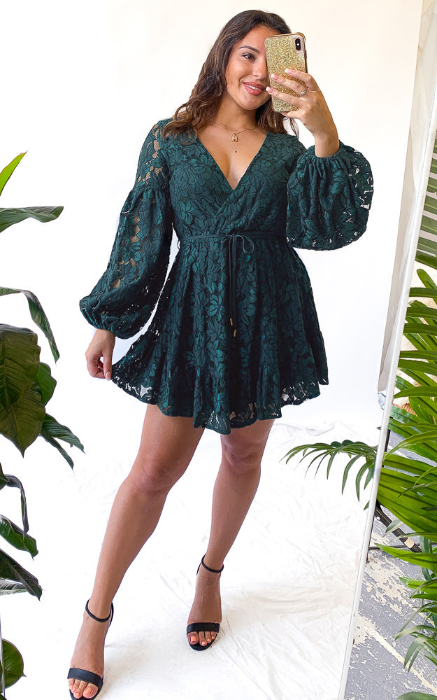 Gardenia Lace Dress - Emerald Teal