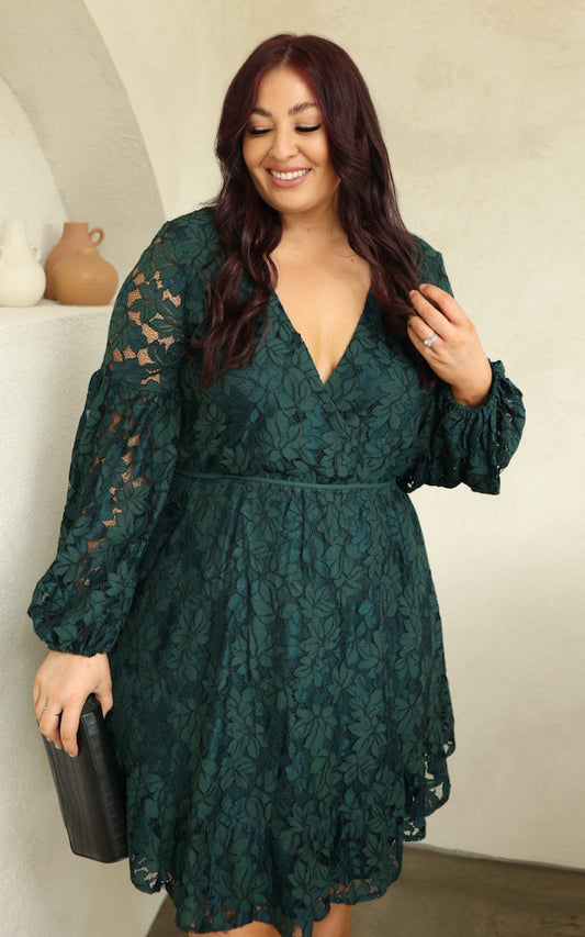 Gardenia Lace Dress - Emerald Teal