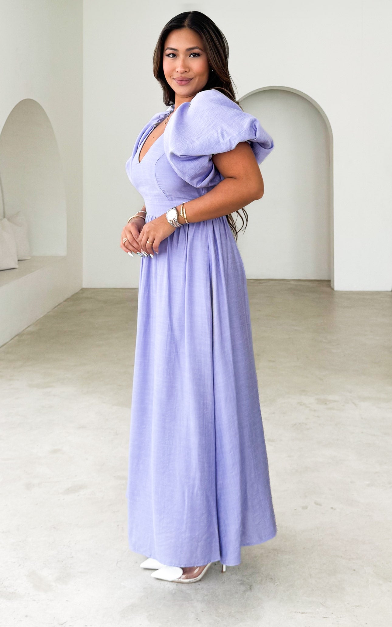 Georgie Maxi Dress - Blue Lilac