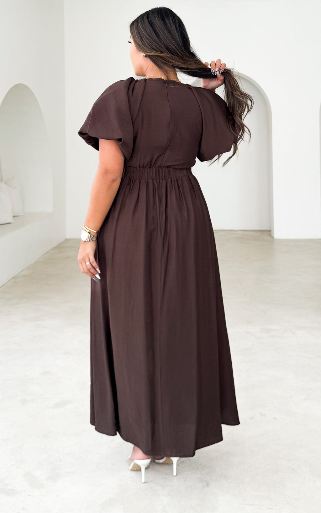 Georgie Maxi Dress - Dark Brown
