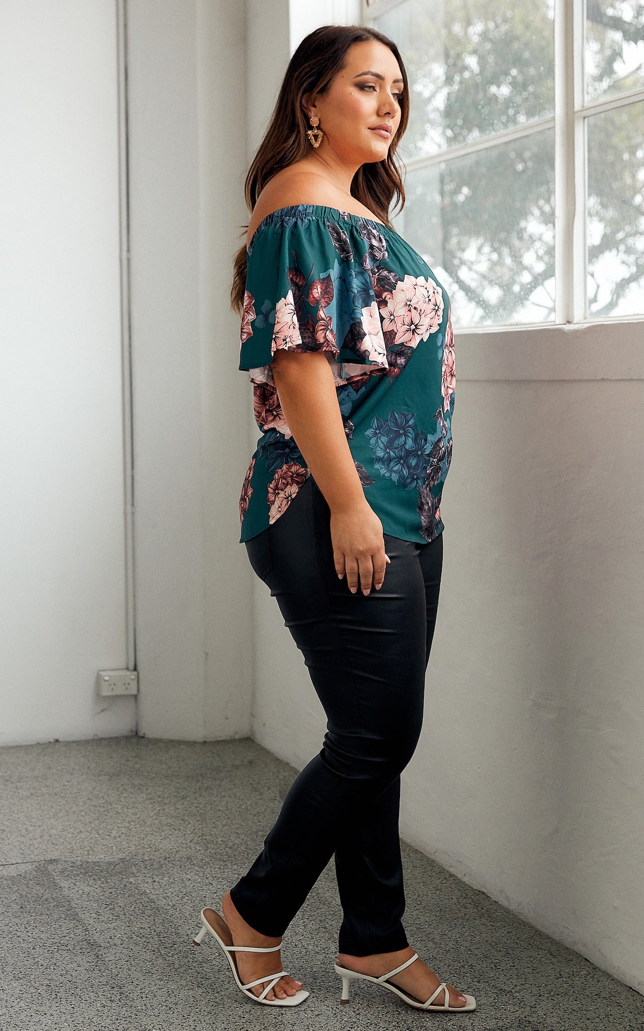 Gianni Top - Teal Floral