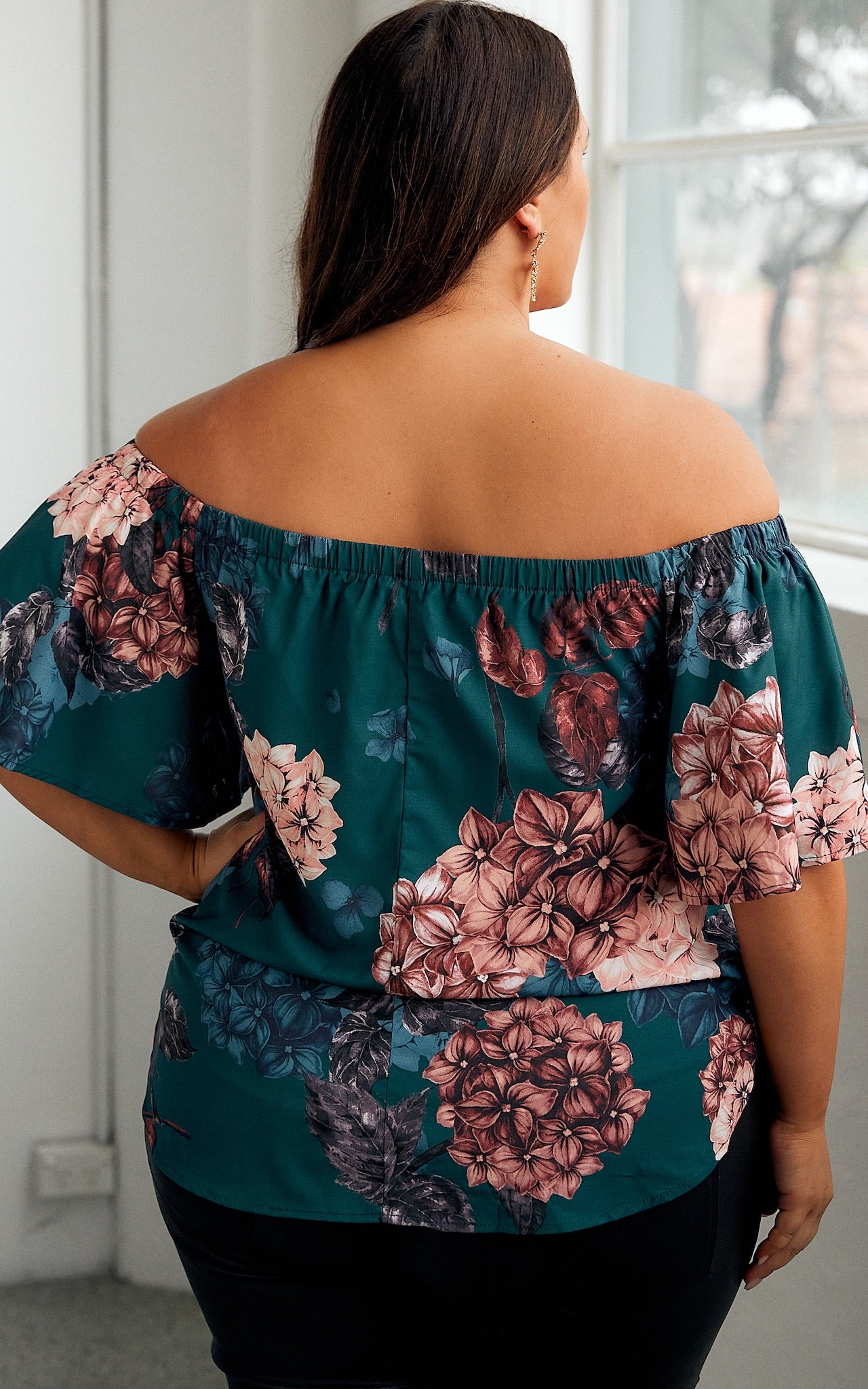 Gianni Top - Teal Floral