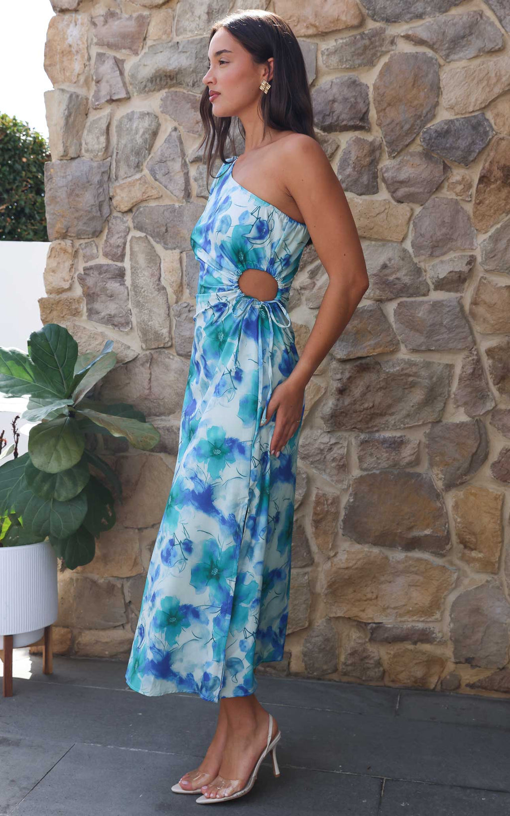 Gia Maxi Dress - Blue Floral