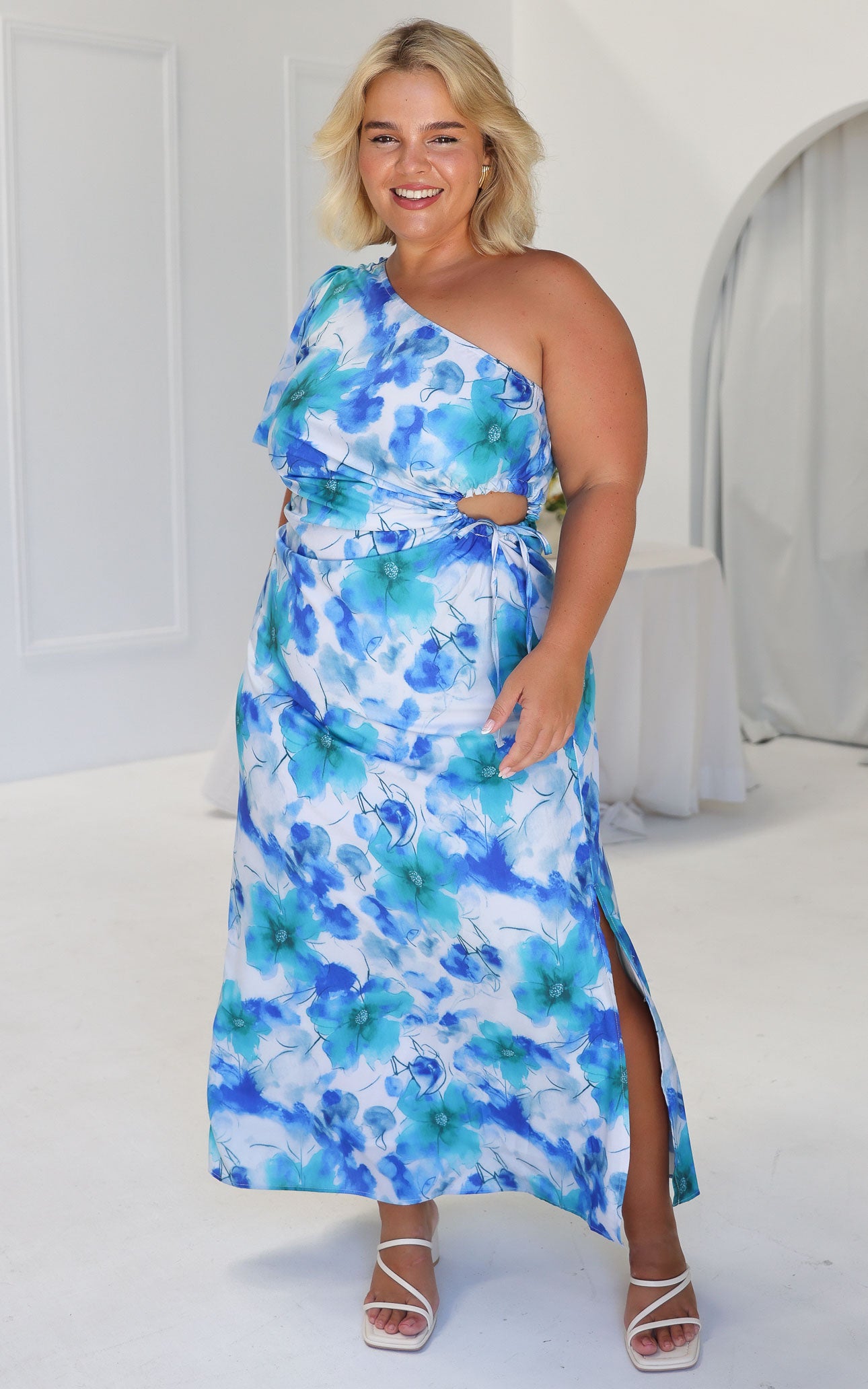 Gia Maxi Dress - Blue Floral
