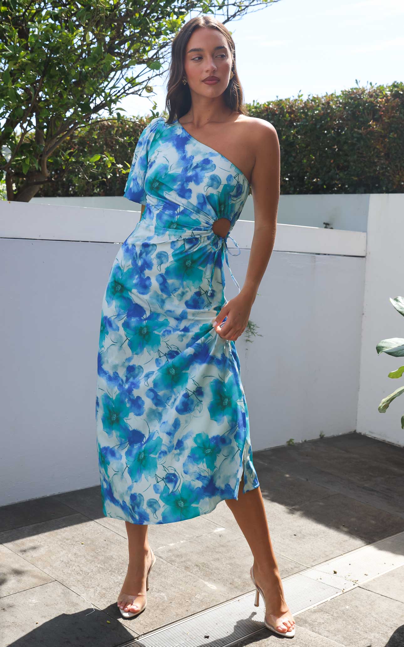 Gia Maxi Dress - Blue Floral