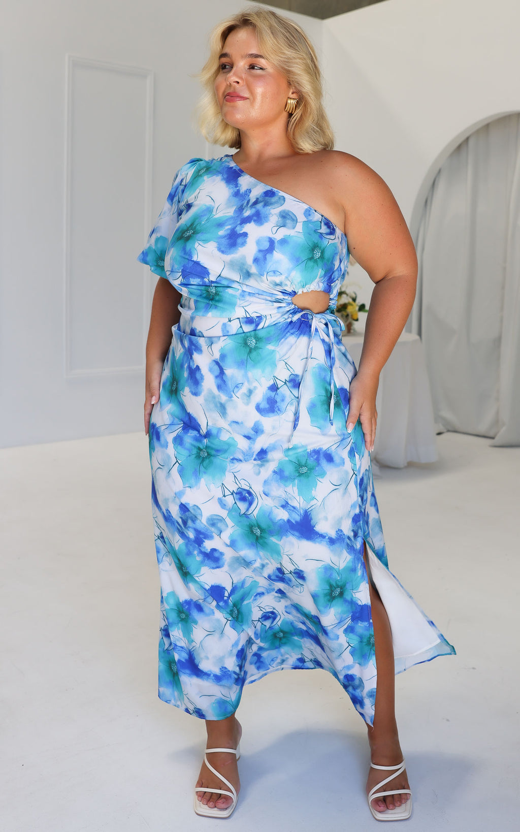 Gia Maxi Dress - Blue Floral