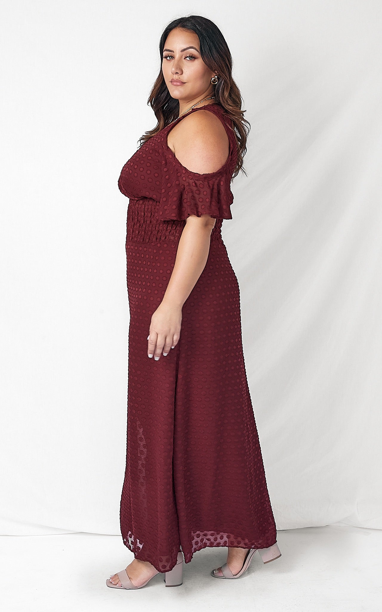 Goddess Dress - Burgundy Texture