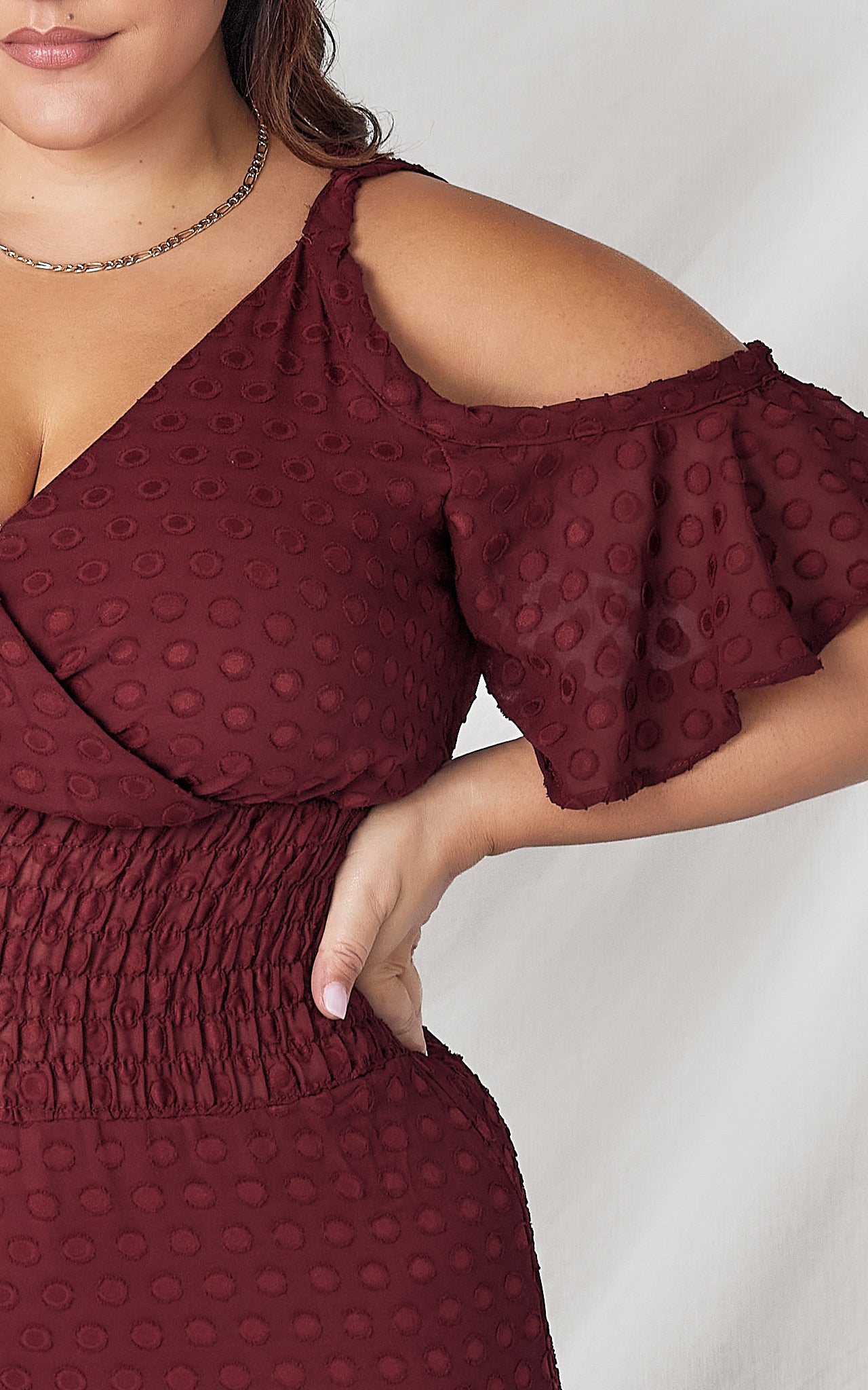 Goddess Dress - Burgundy Texture