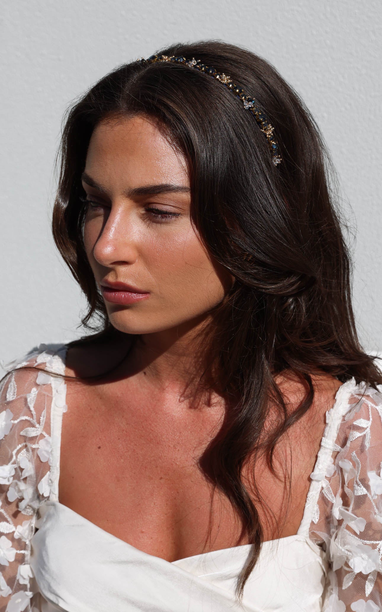 Gewel Headband - Navy Diamante Bead