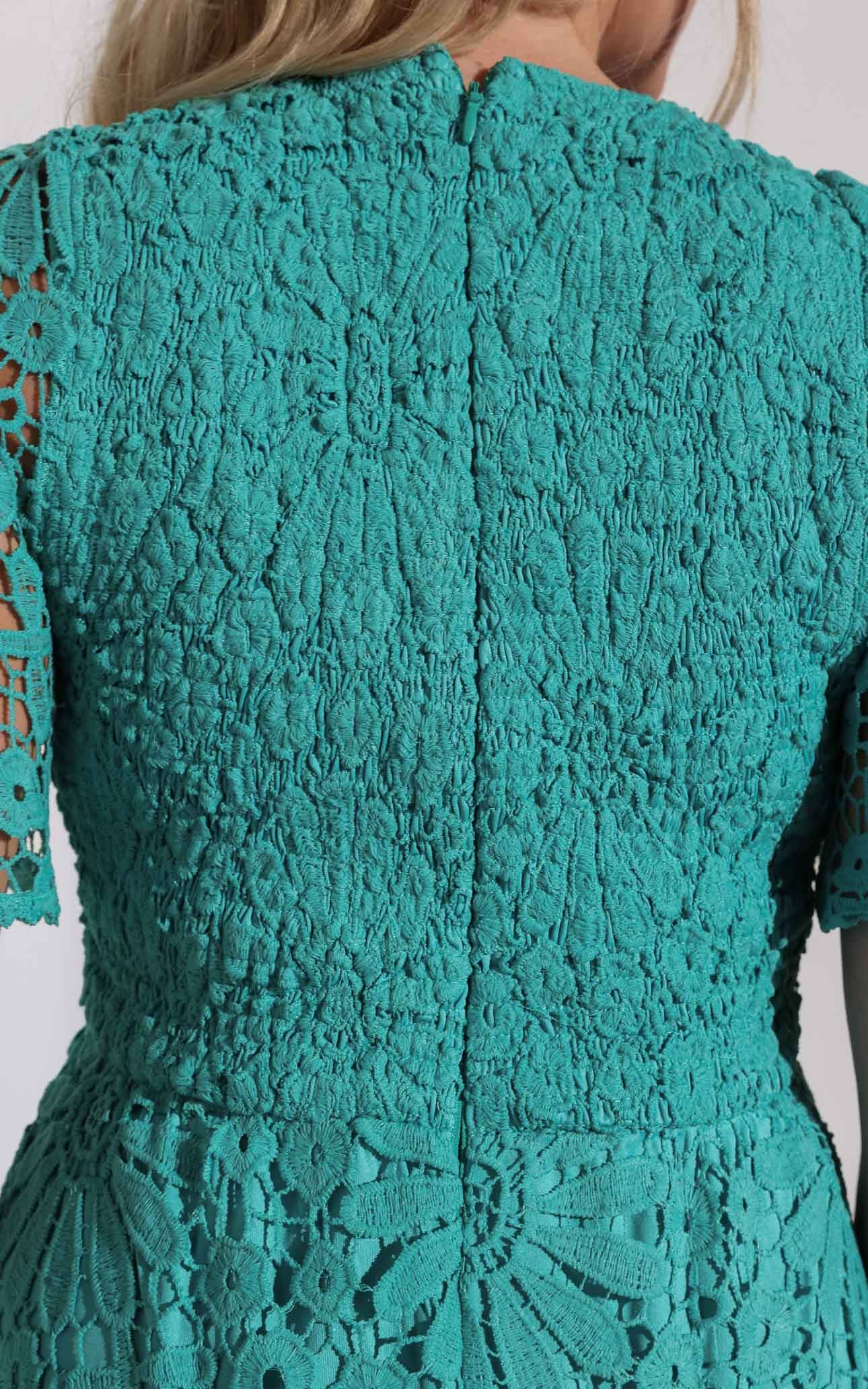 Haizlee Lace Maxi Dress - Turquoise