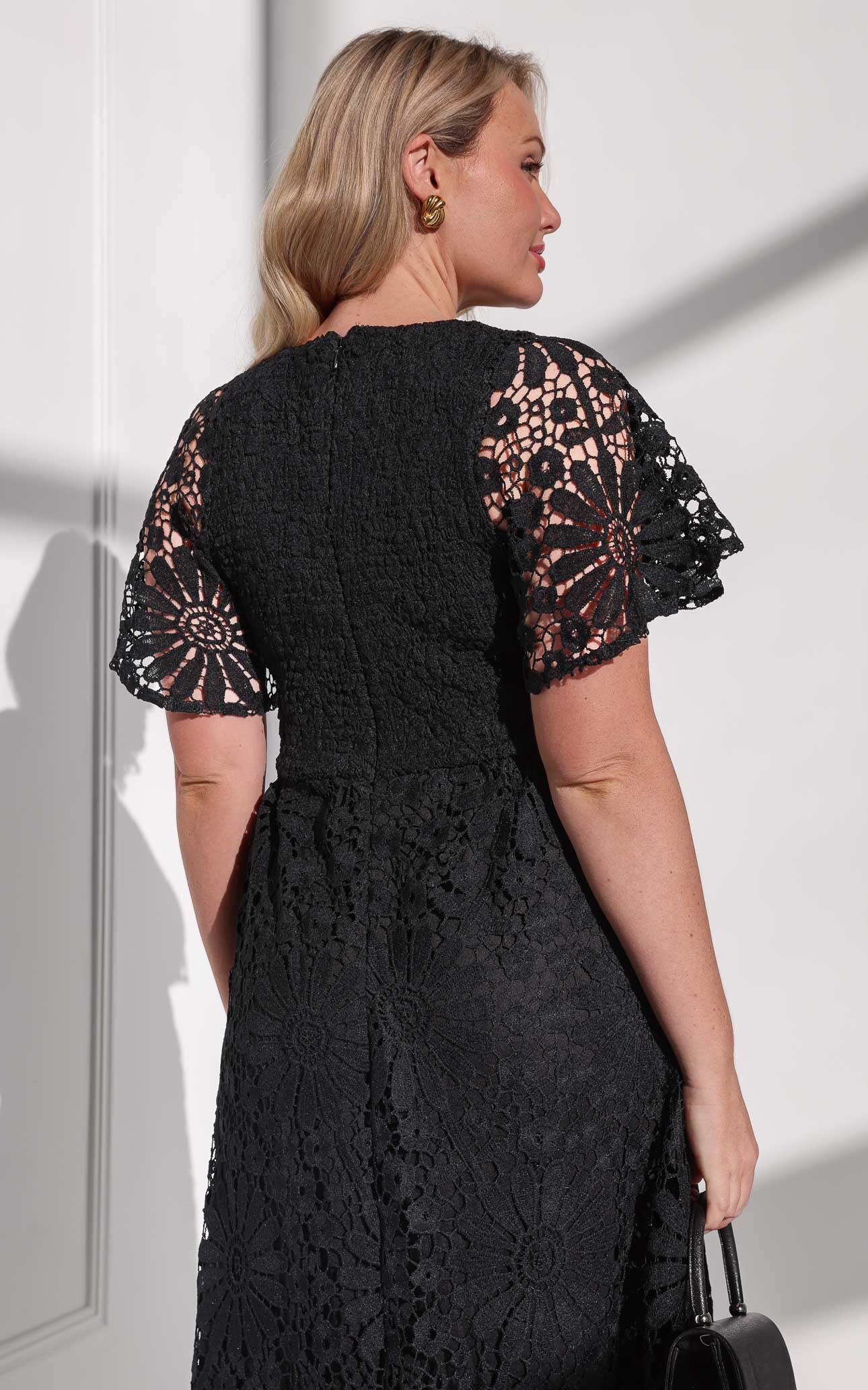 Haizlee Lace Maxi Dress - Black