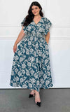 Harlem Maxi Dress - Teal Floral