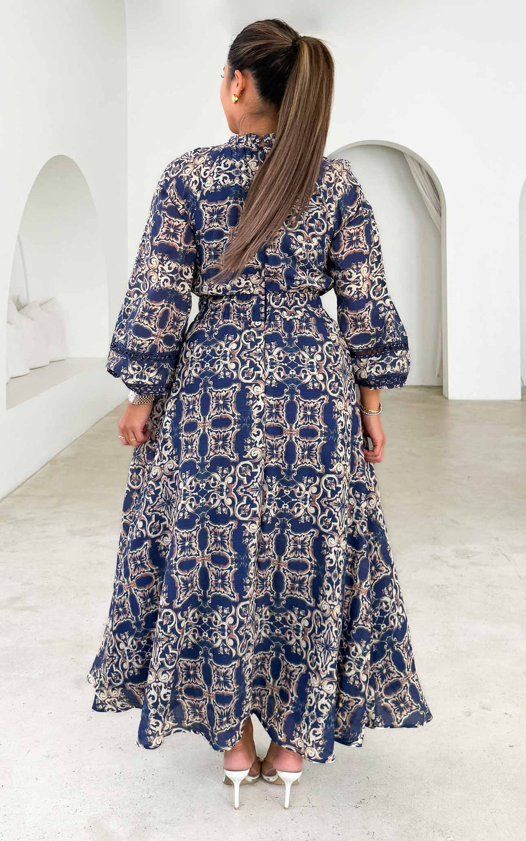 Harriet Maxi Dress - Navy Print