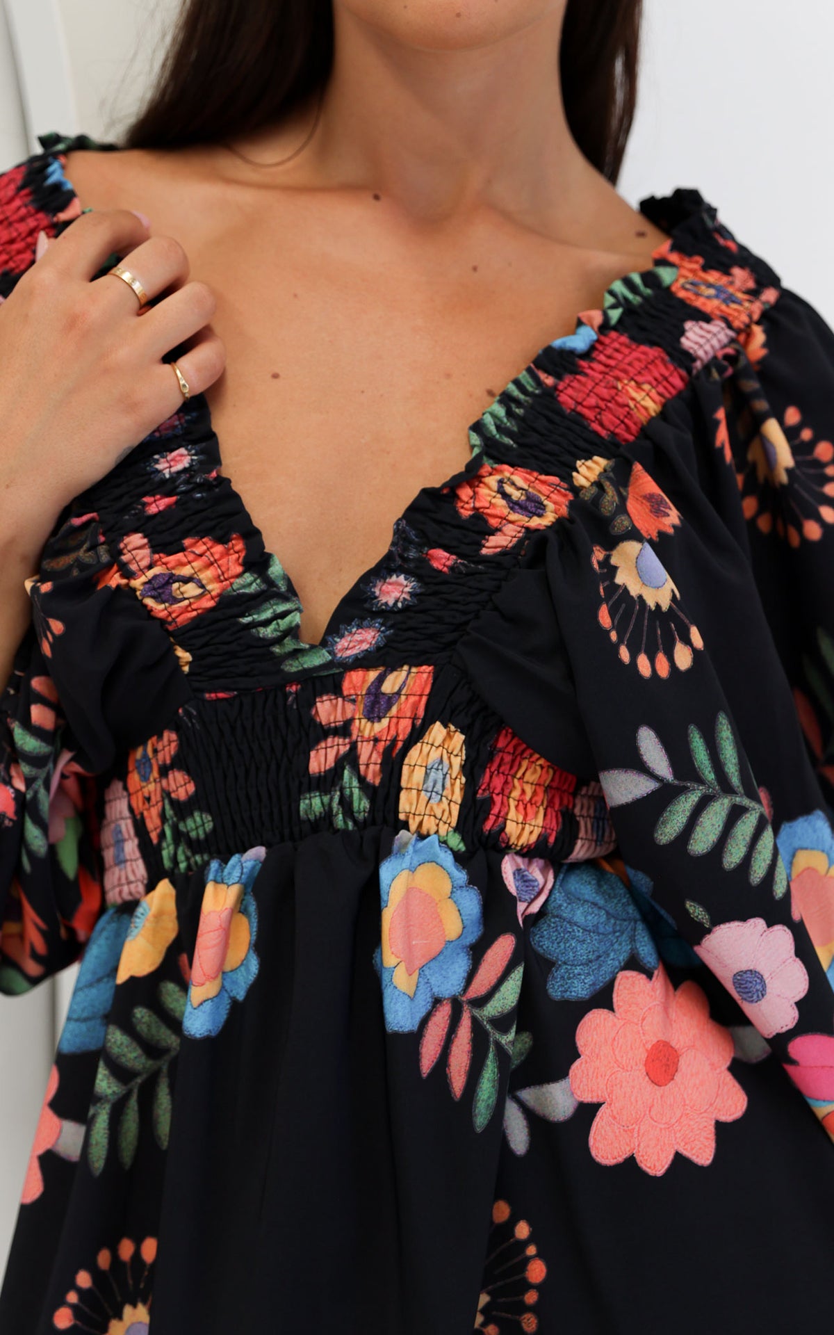 Hartley Maxi Dress - Black Multi Floral