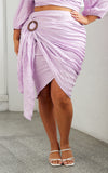 Havana Wrap Midi Skirt - Lilac