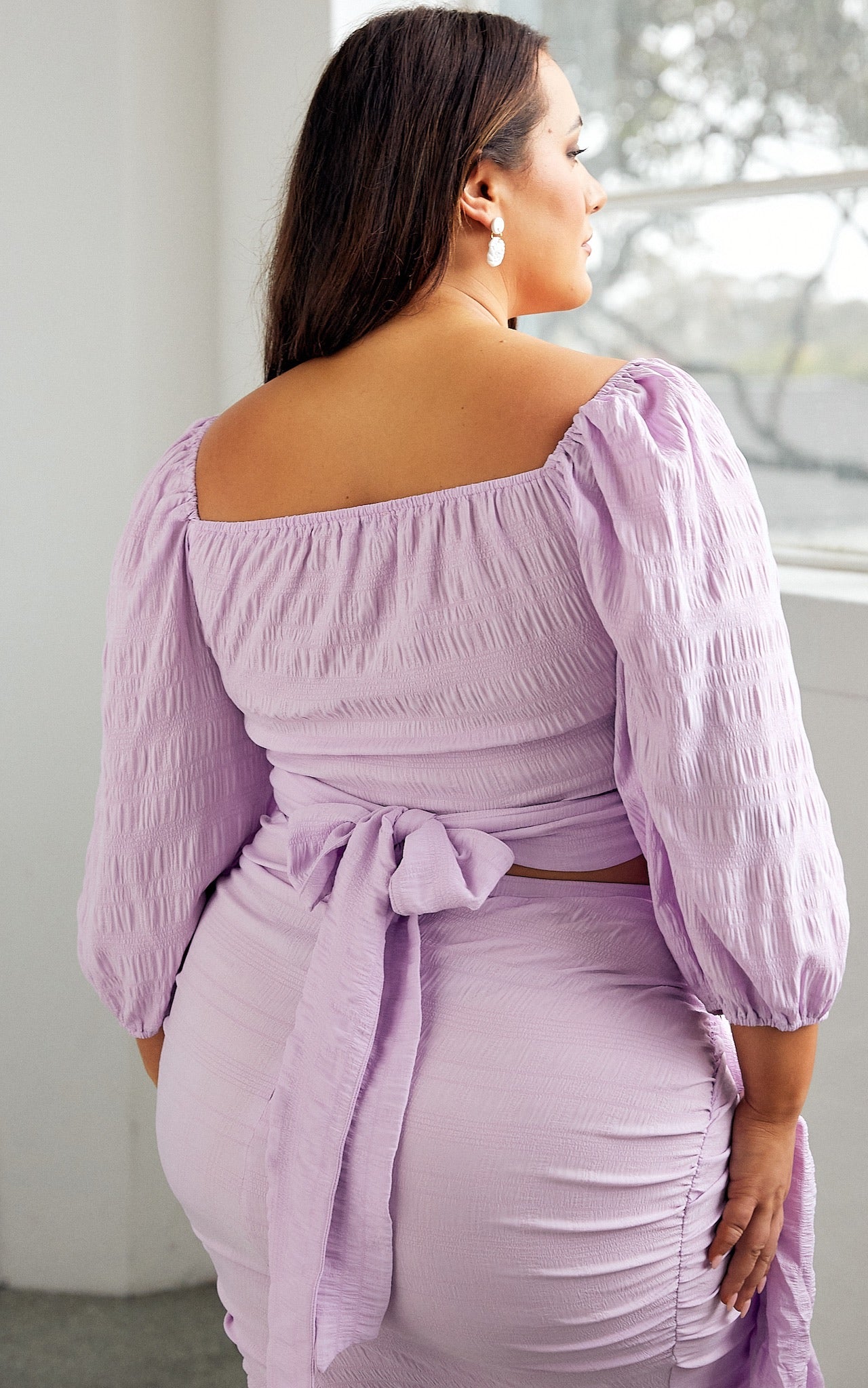 Havana Wrap Crop Top - Lilac