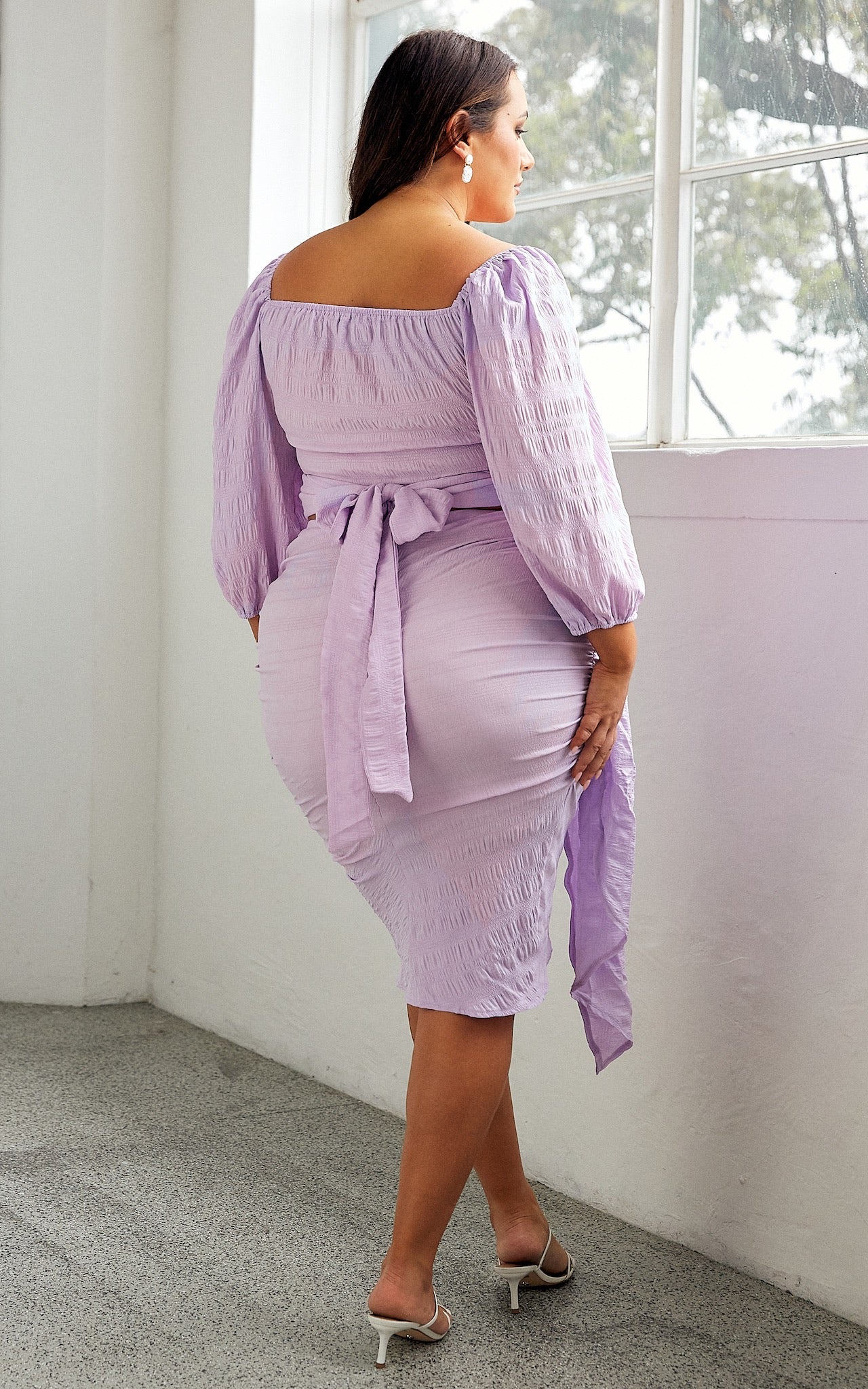 Havana Wrap Midi Skirt - Lilac