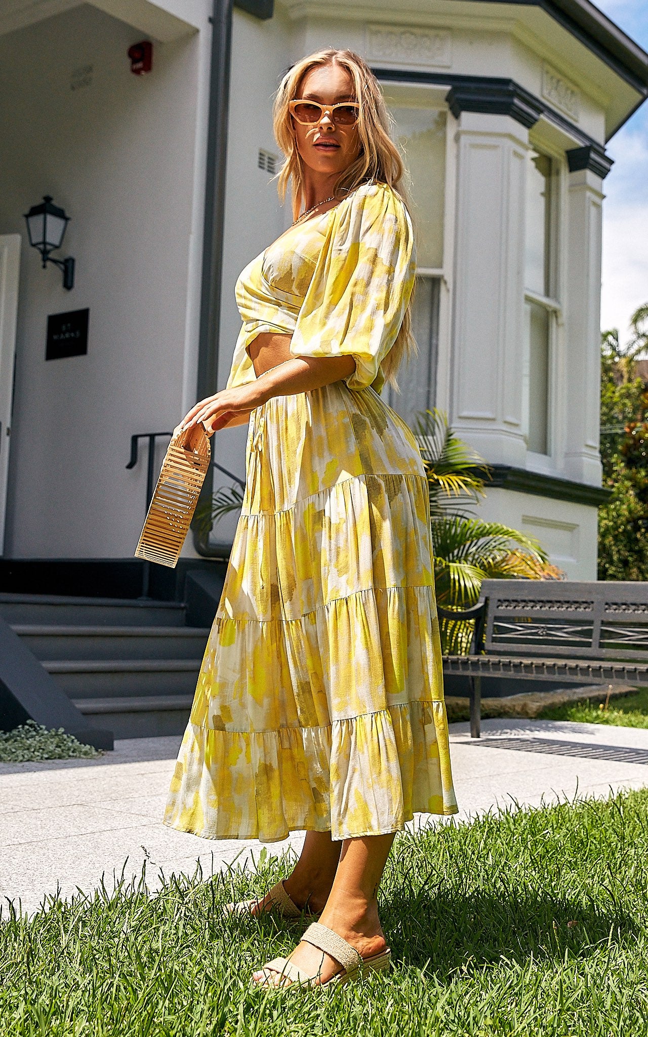 Tilly Maxi Skirt - Yellow Print