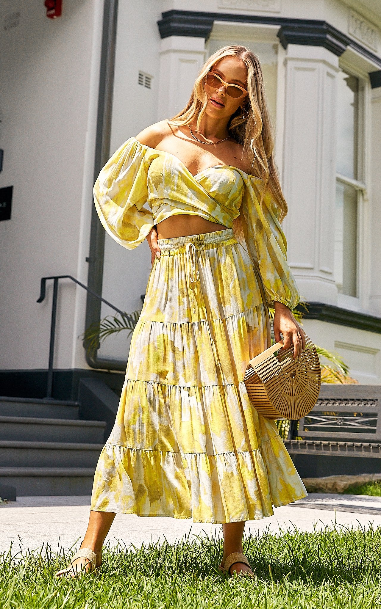 Tilly Maxi Skirt - Yellow Print