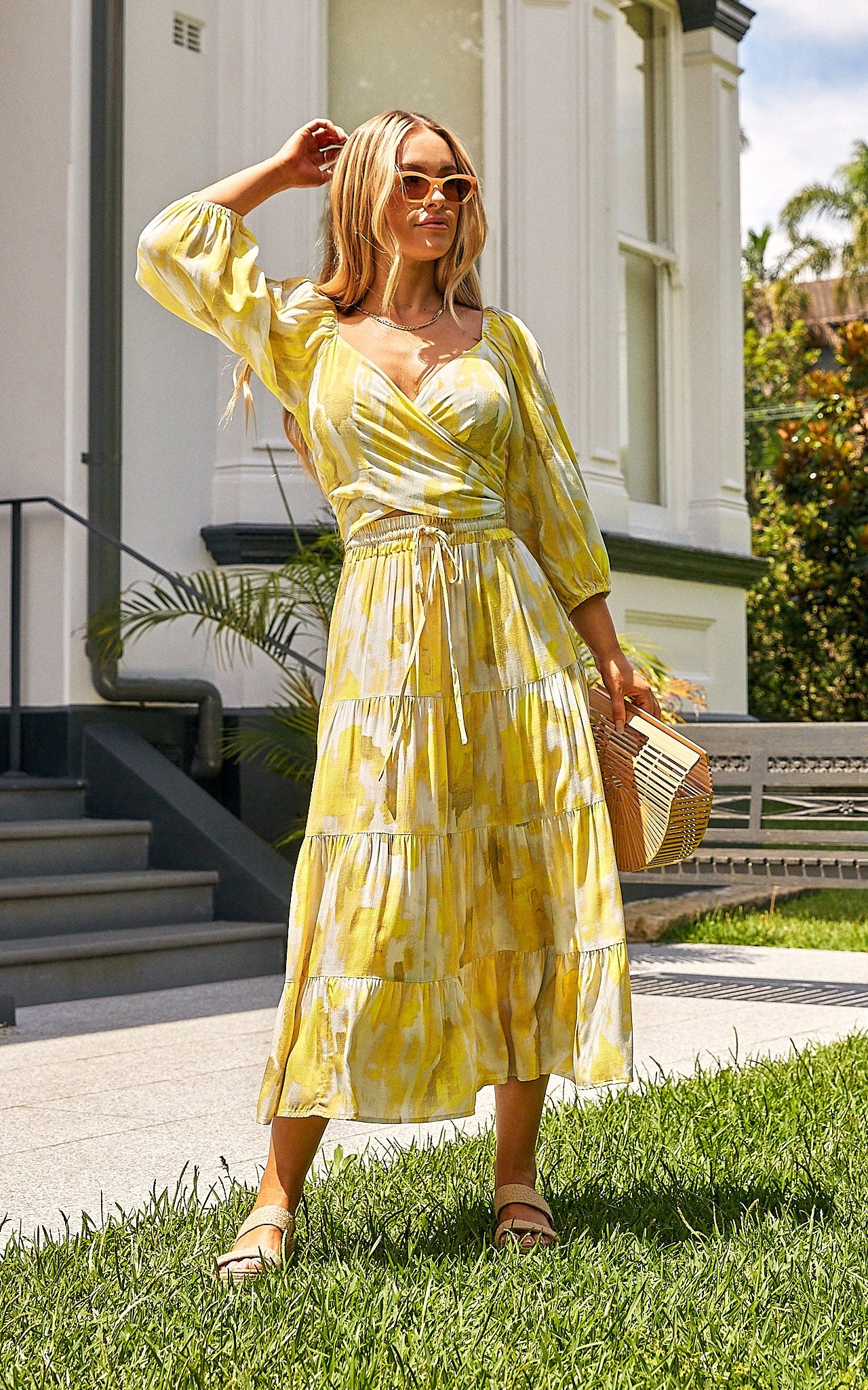 Tilly Maxi Skirt - Yellow Print