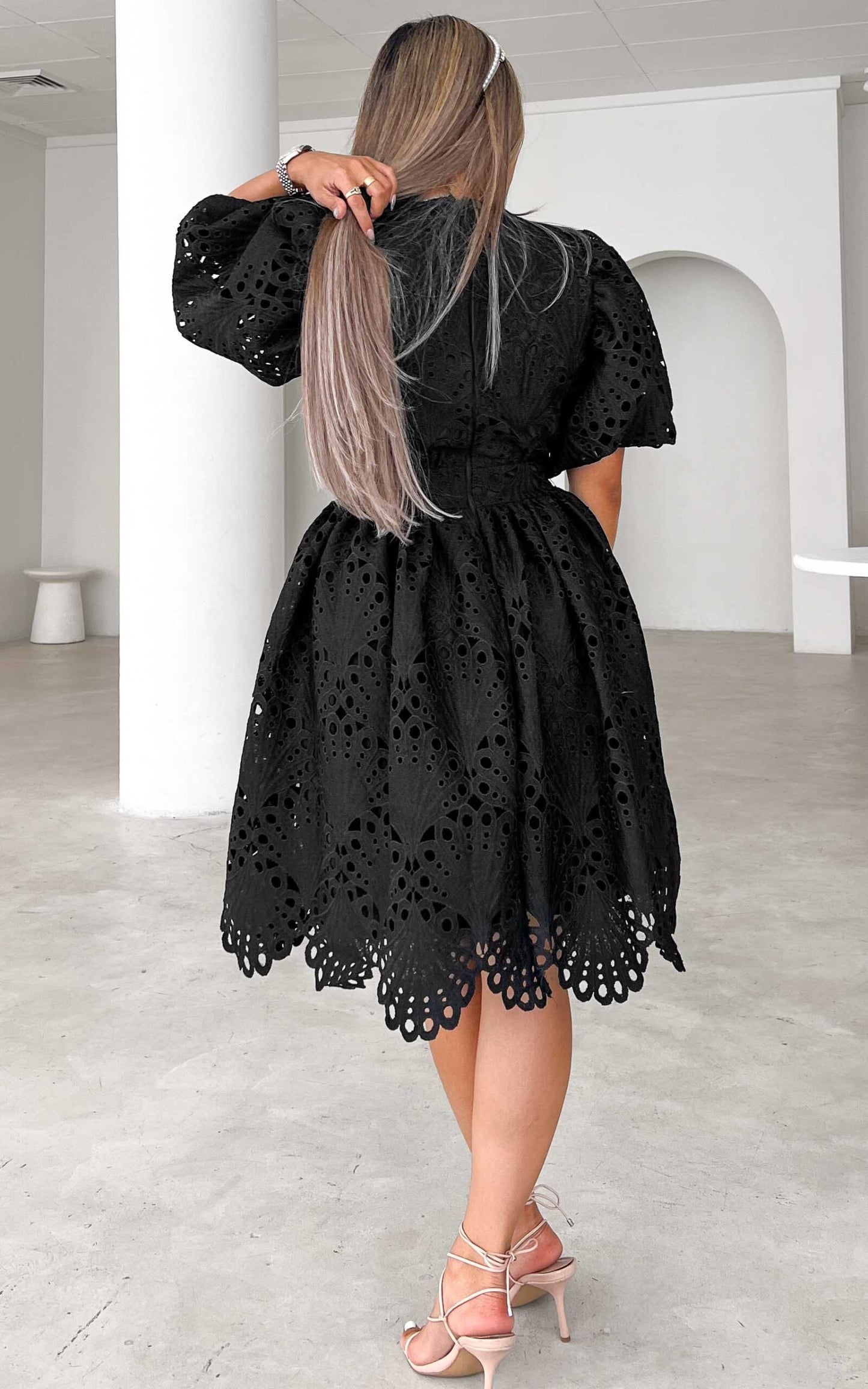 Hazelle Lace Dress - Black