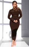 Hewitt Knit Maxi Dress - Brown