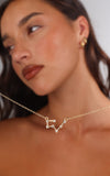 Horoscope Constellation Necklace - Gold Rhinestone