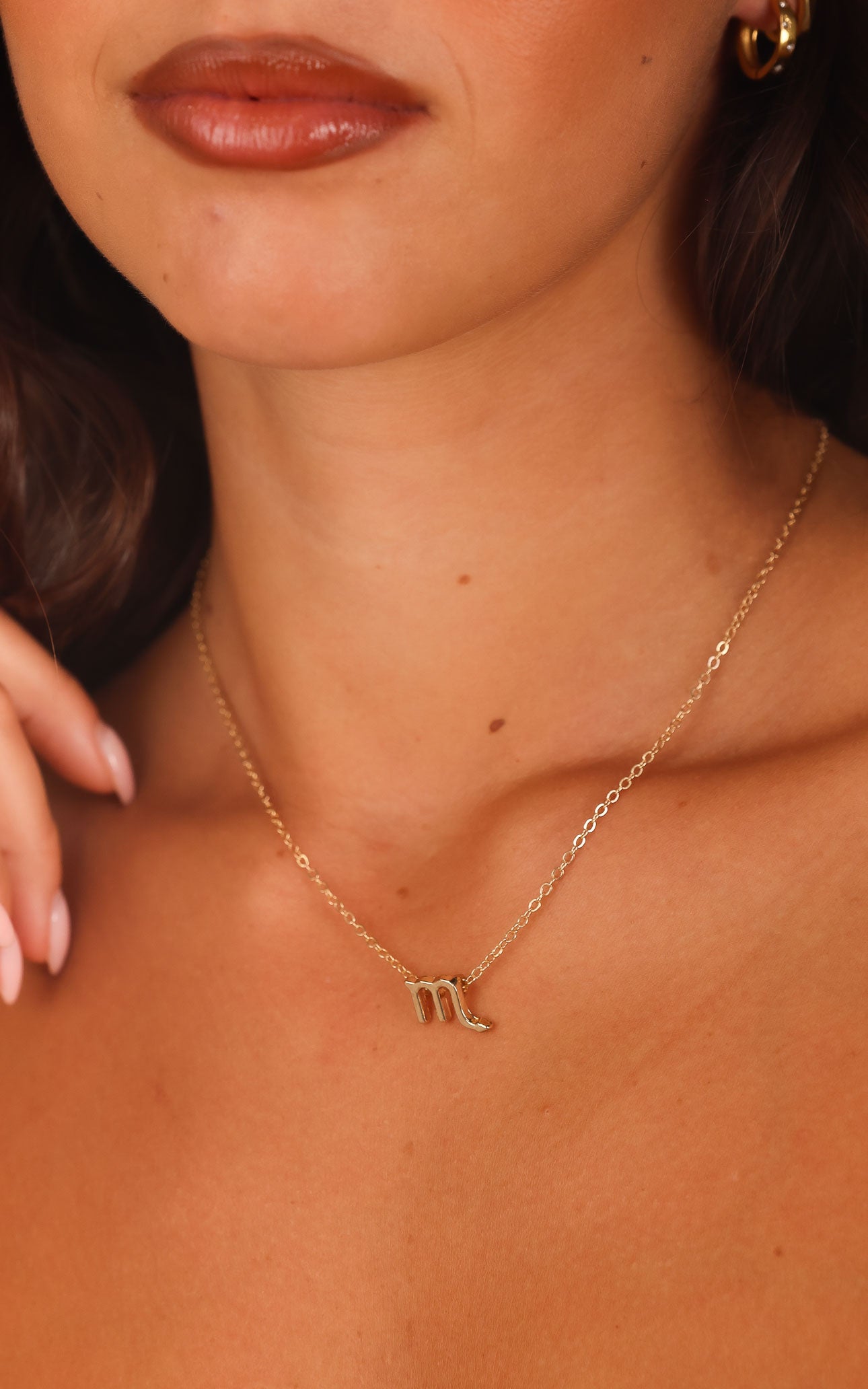 Zodiac Sign Pendant Necklace - Gold