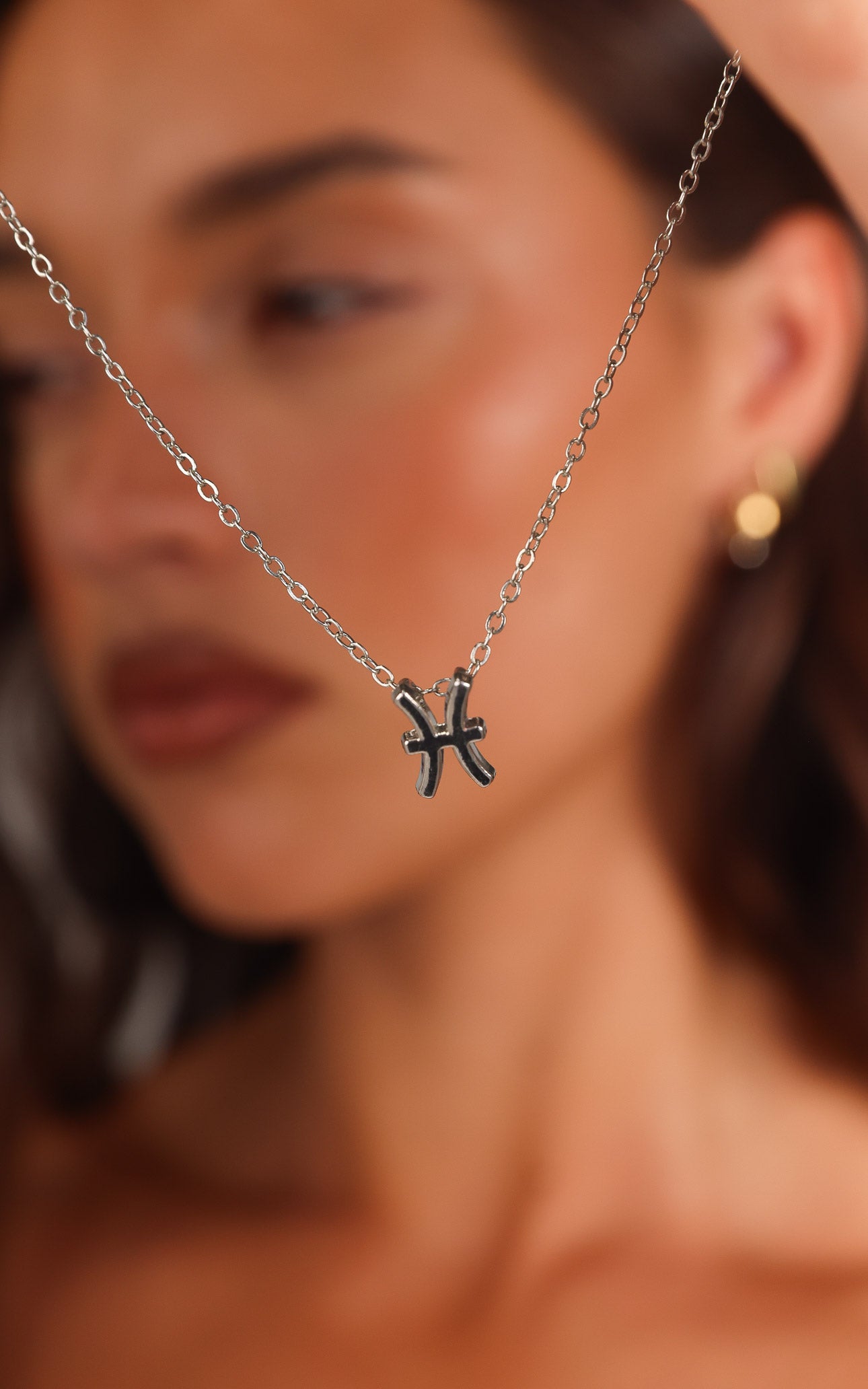 Zodiac Sign Pendant Necklace - Silver