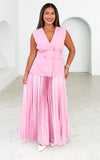 Huxleigh Vest Maxi Dress - Pink