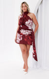 Iluka Mini Dress - Wine Floral