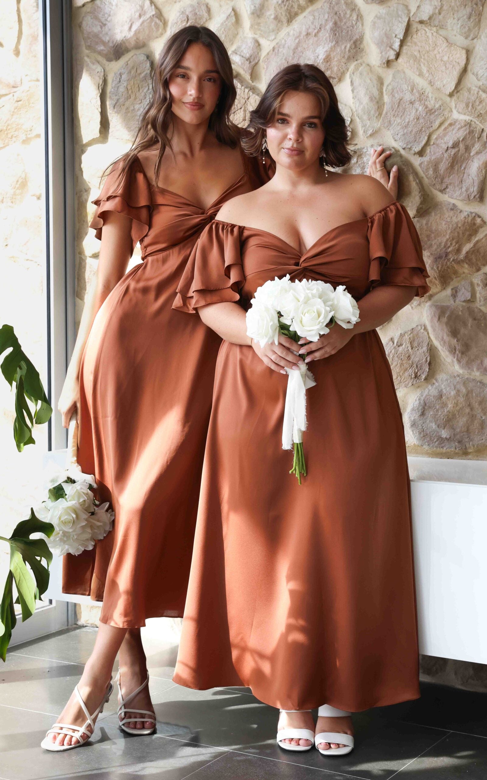 copper maxi dress IN THE SKY SWEETHEART TWIST TIERED FLUTTER SLEEVE Poppy Dress - XS Center back invisible zipper family grey black white Color:LEMON SORBET