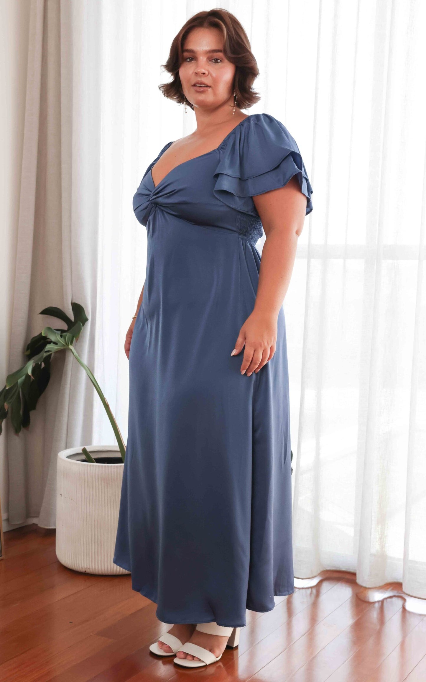 In The Sky Maxi Dress - Riverside Blue