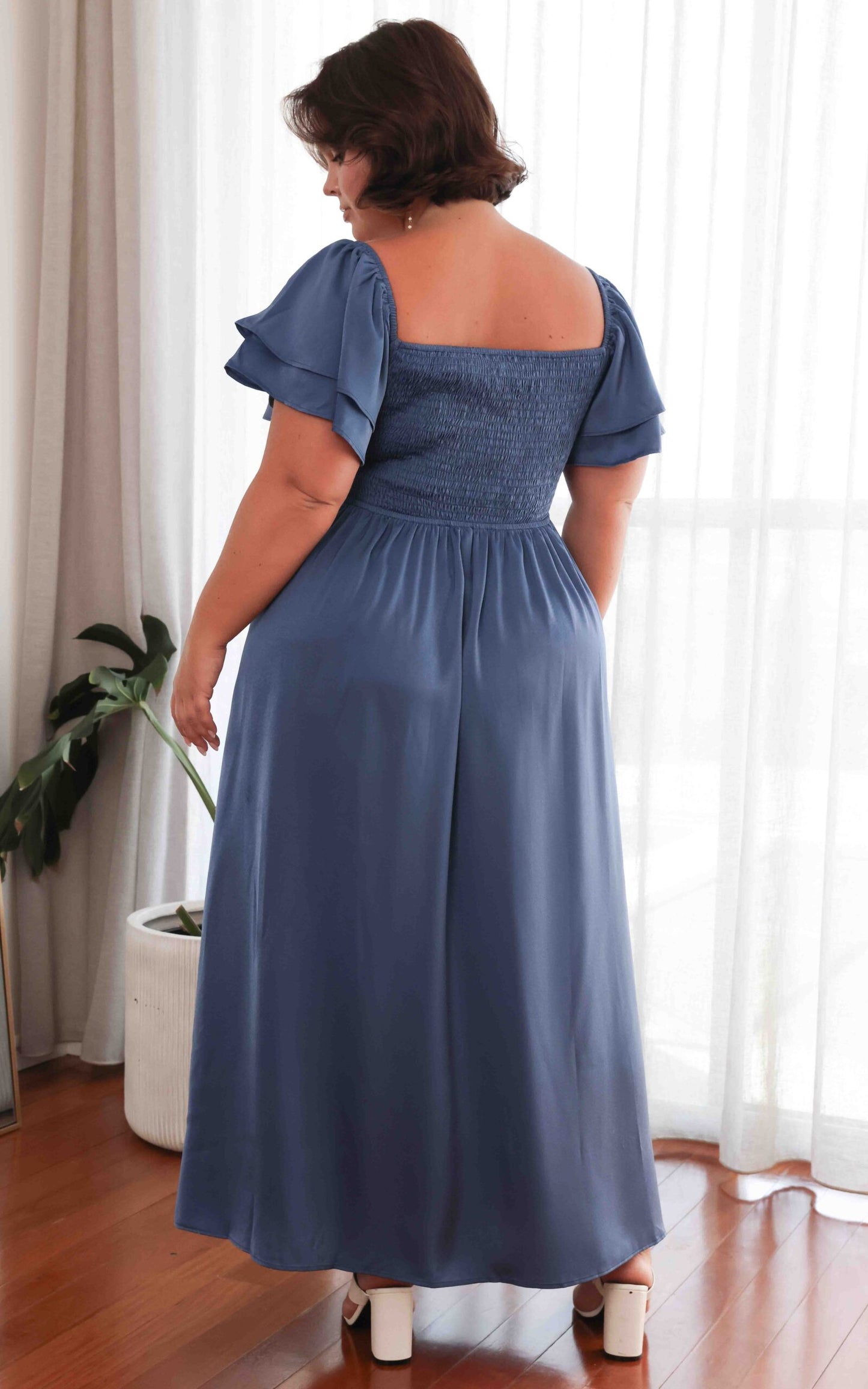 In The Sky Maxi Dress - Riverside Blue