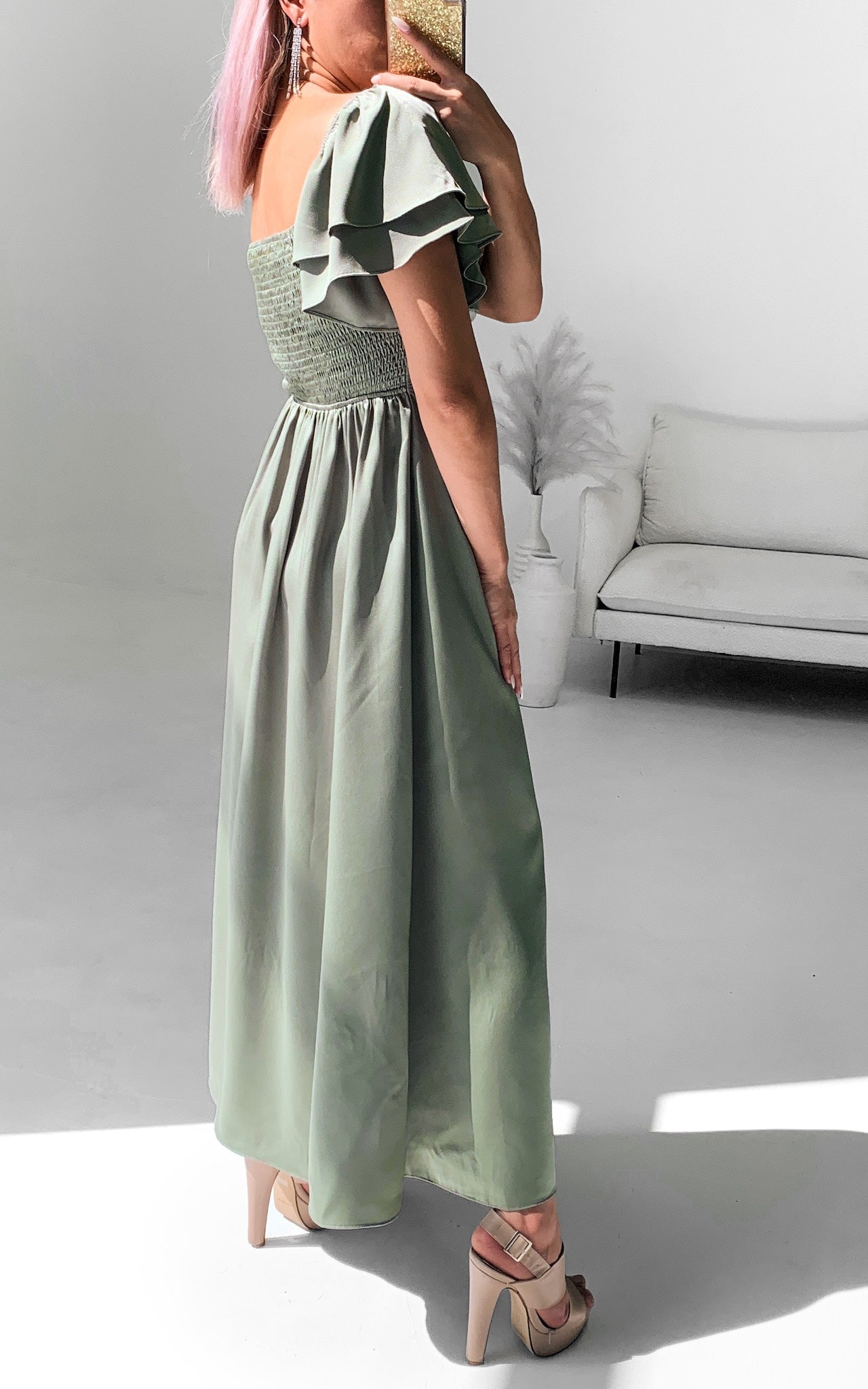In The Sky Maxi Dress - Fern Green