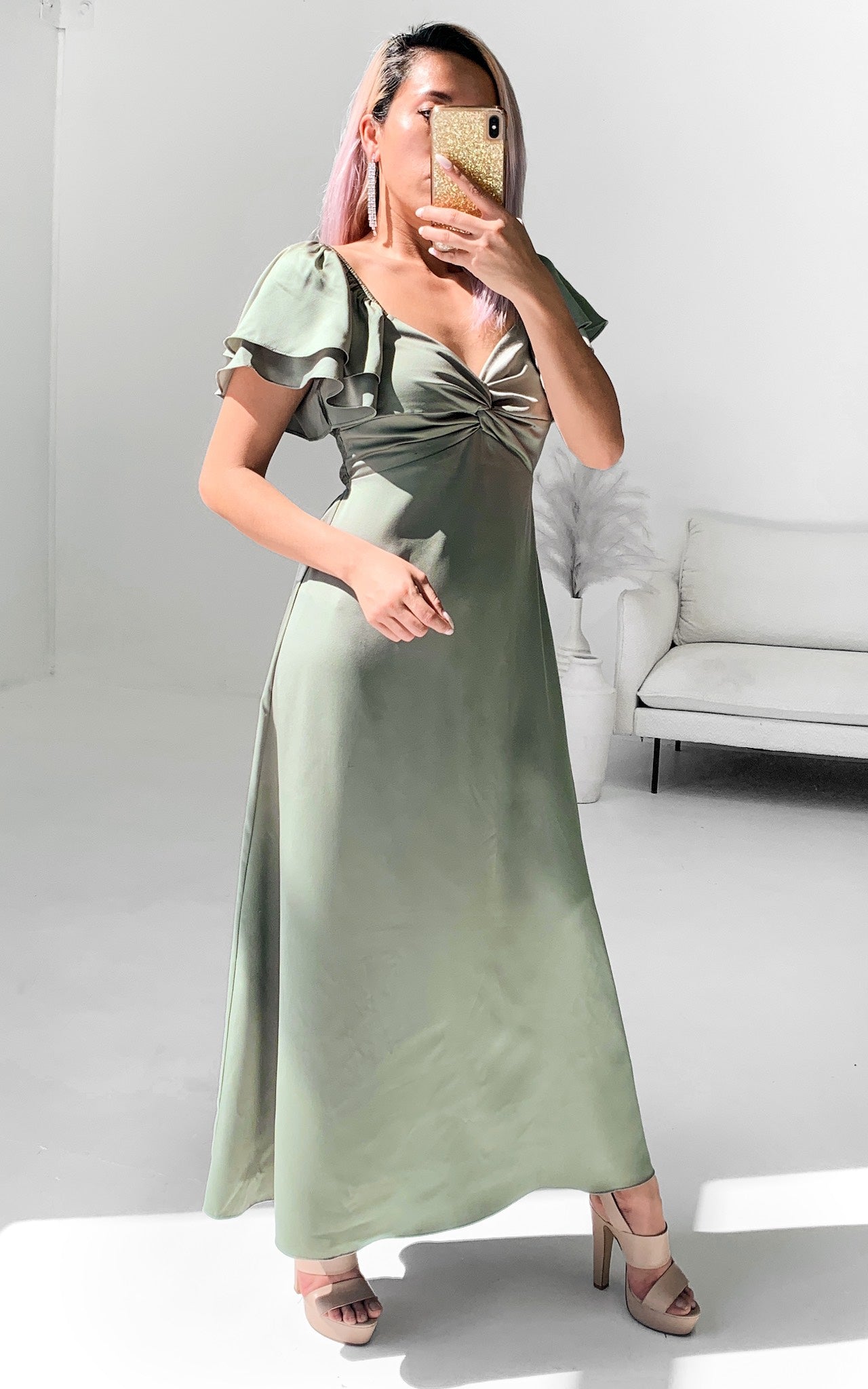 In The Sky Maxi Dress - Fern Green