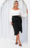 Indra Midi Skirt - Black