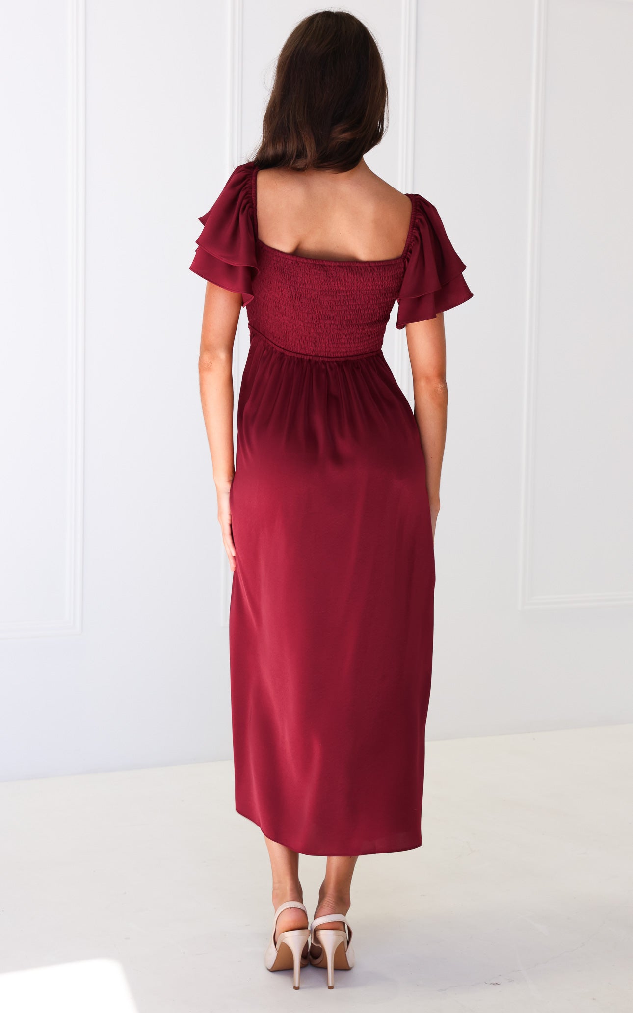 In The Sky Maxi Dress - Wine