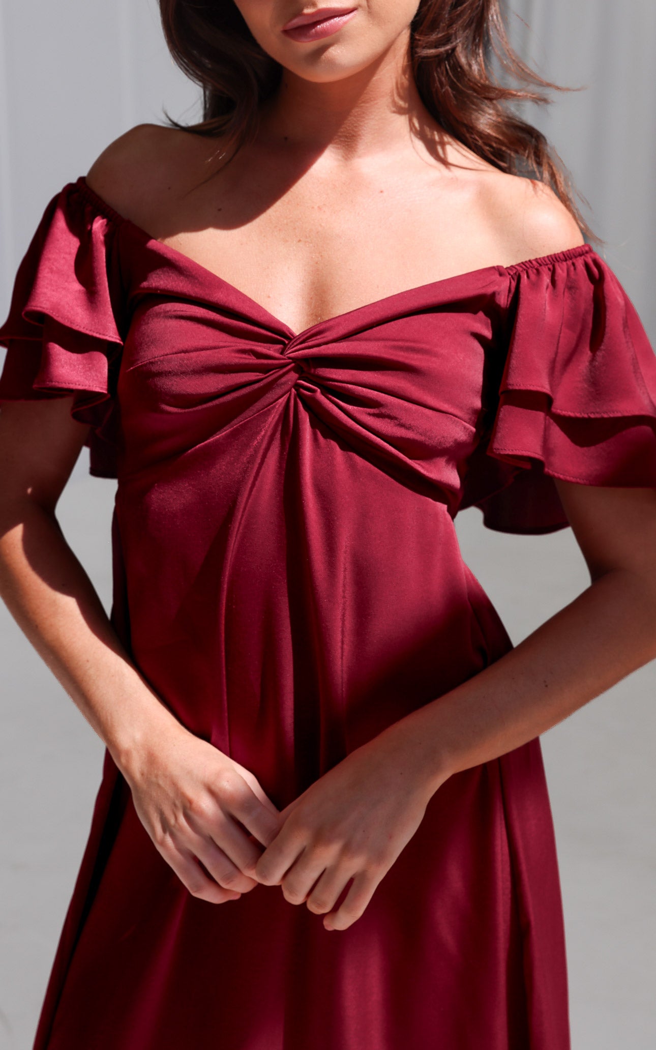 In The Sky Maxi Dress - Wine