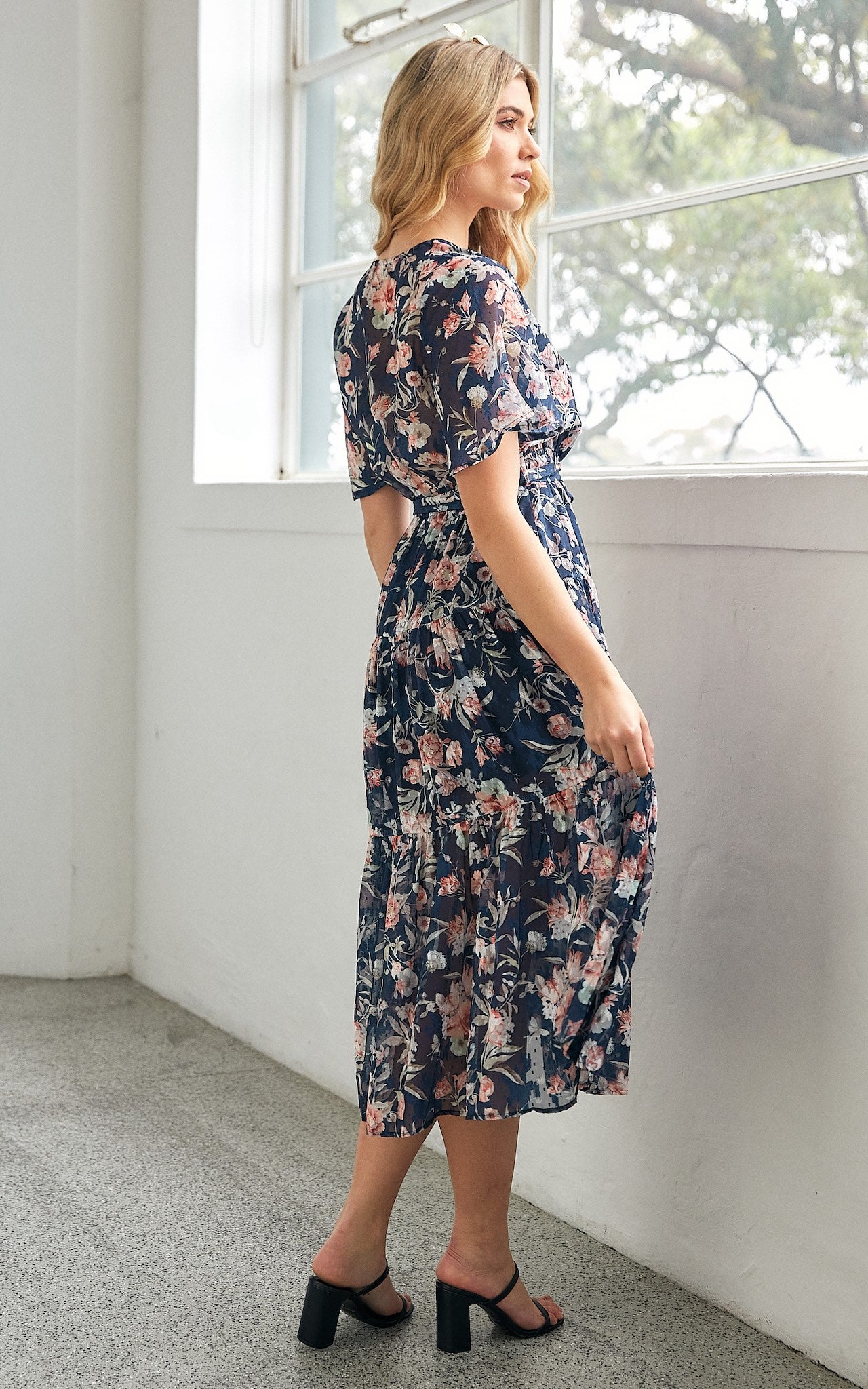 Ira Dress - Navy Floral