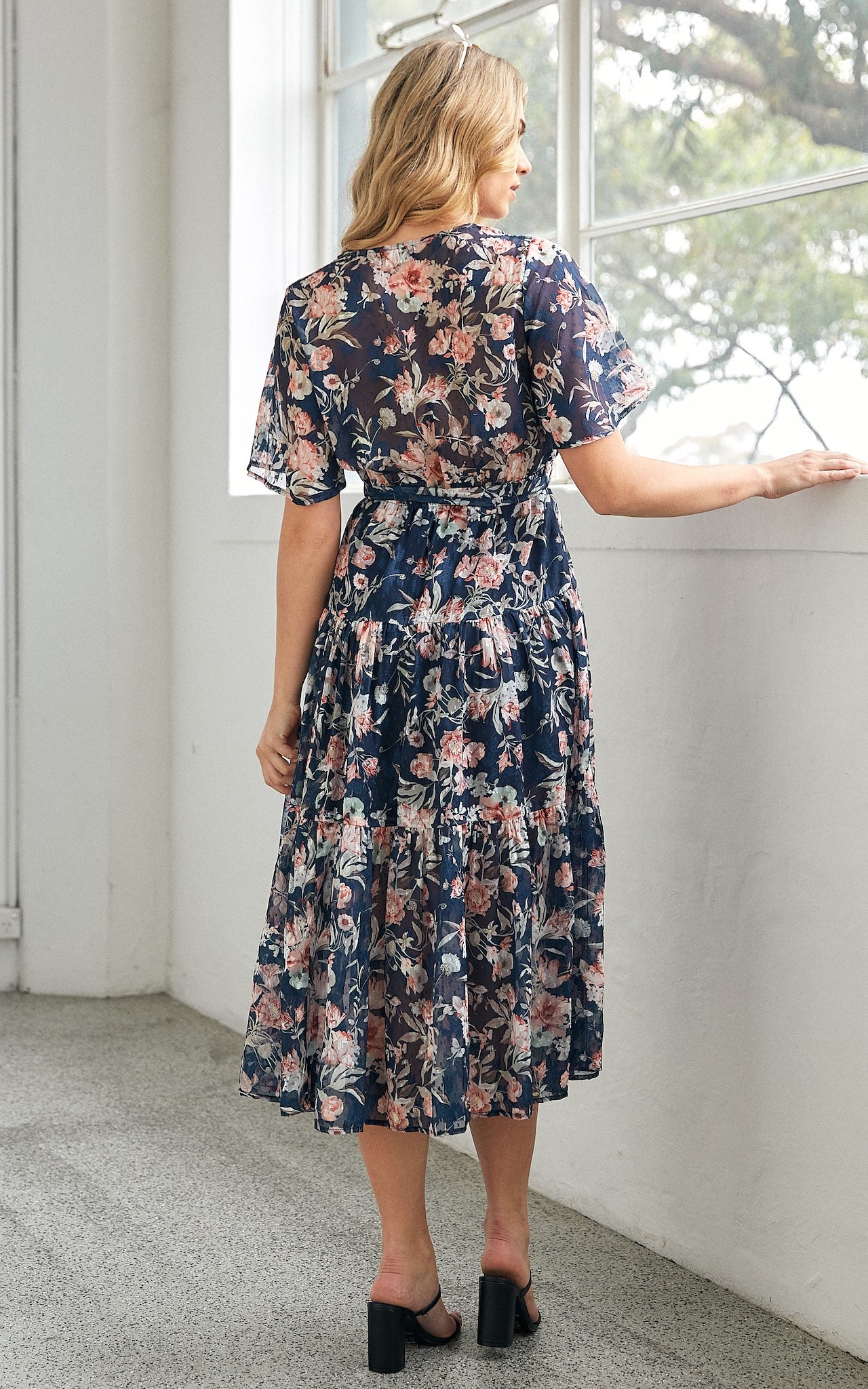 Ira Dress - Navy Floral