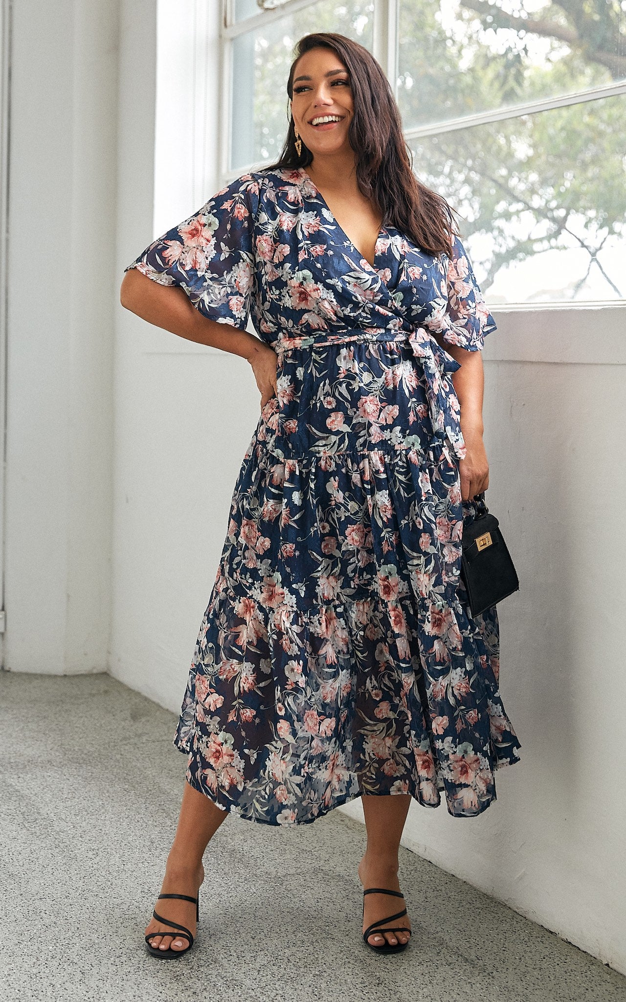 Ira Dress - Navy Floral