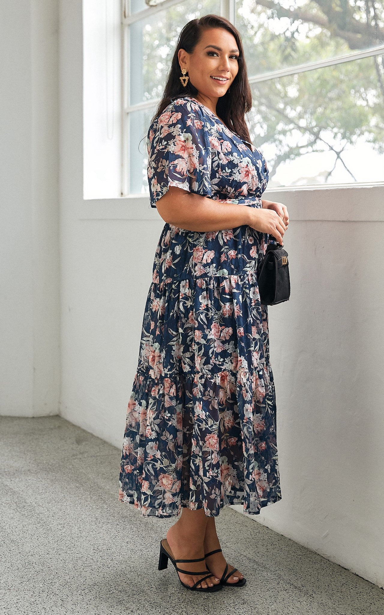 Ira Dress - Navy Floral