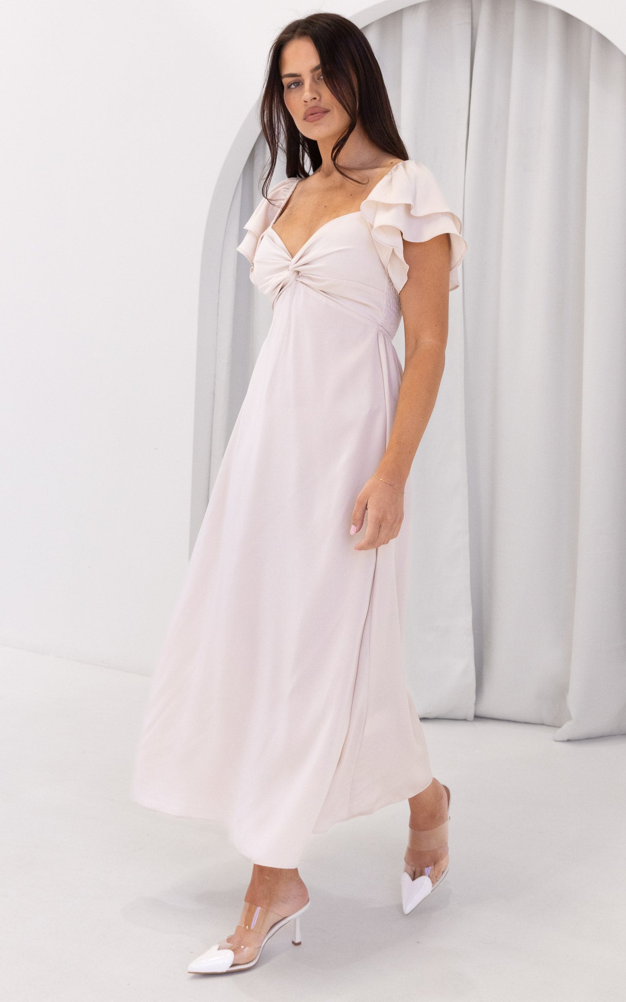 In The Sky Maxi Dress - Bone