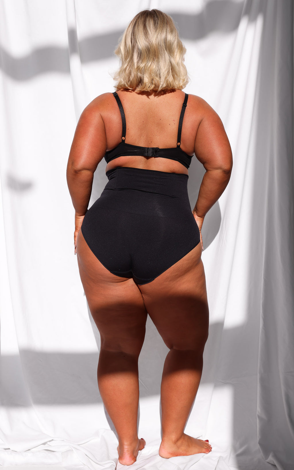 Ingrid High Waisted Boning Shapewear Briefs - Black