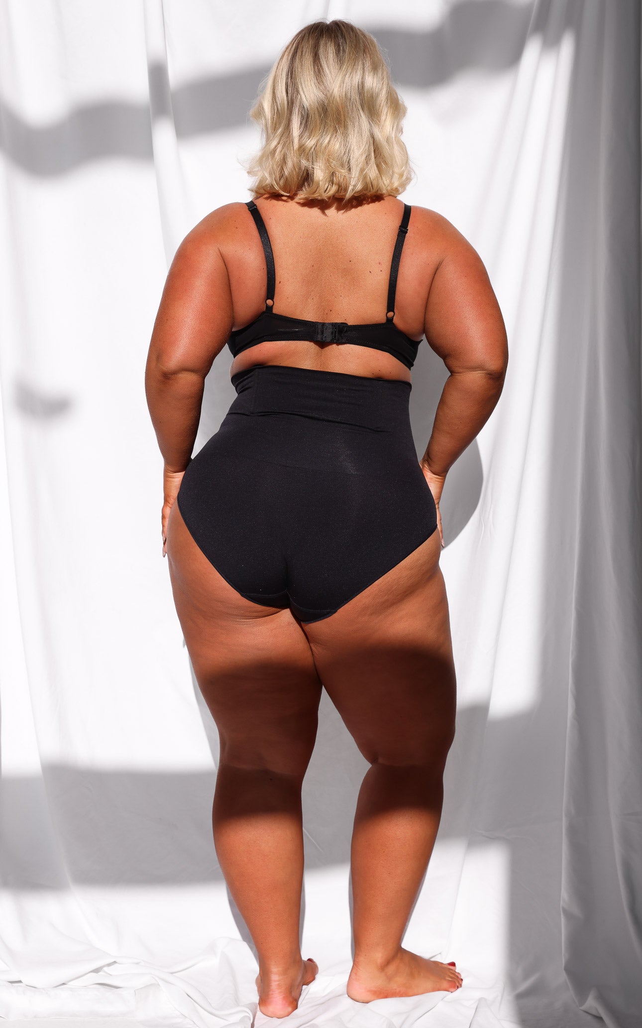 Ingrid High Waisted Boning Shapewear Briefs - Black