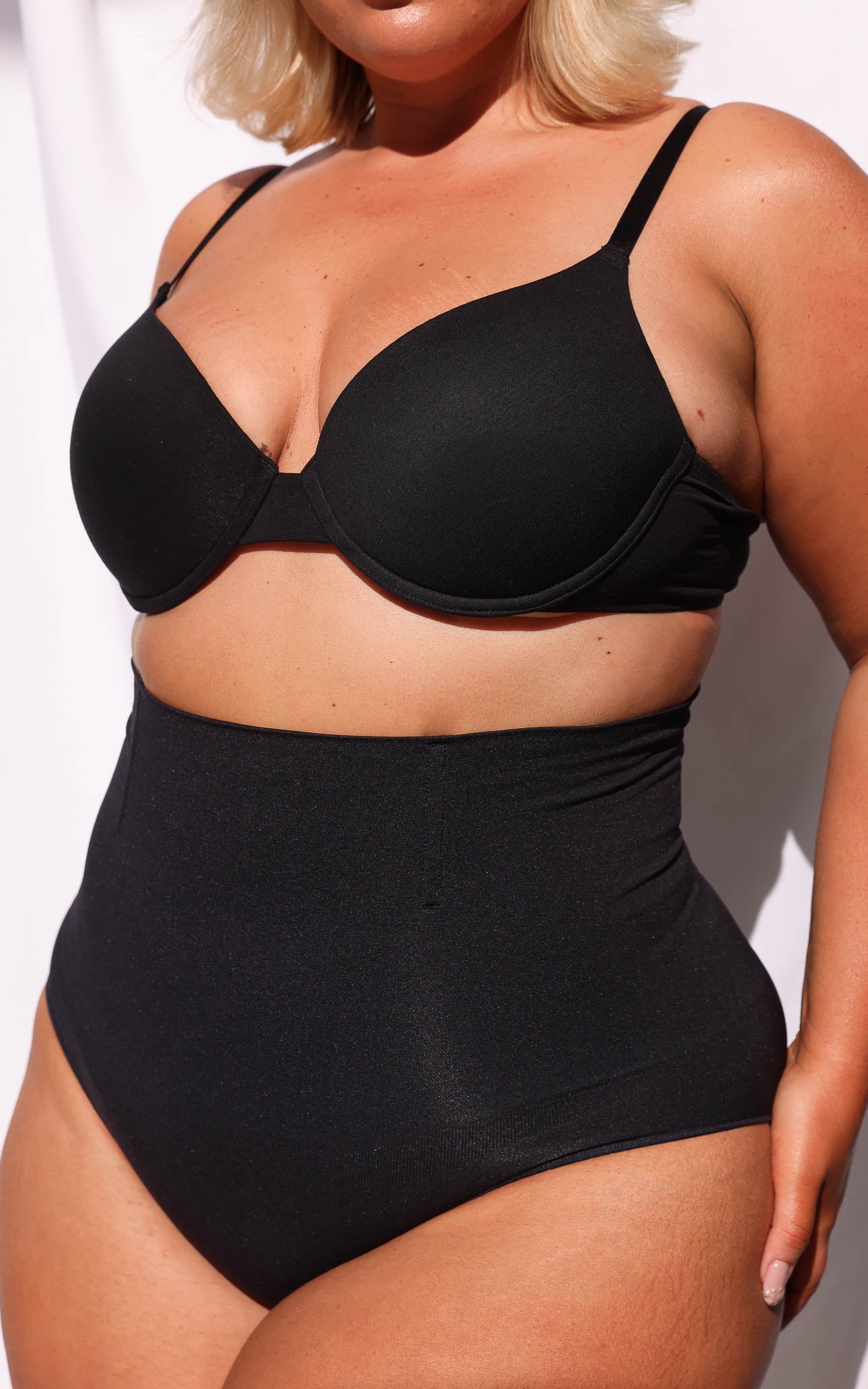 Ingrid High Waisted Boning Shapewear Briefs - Black