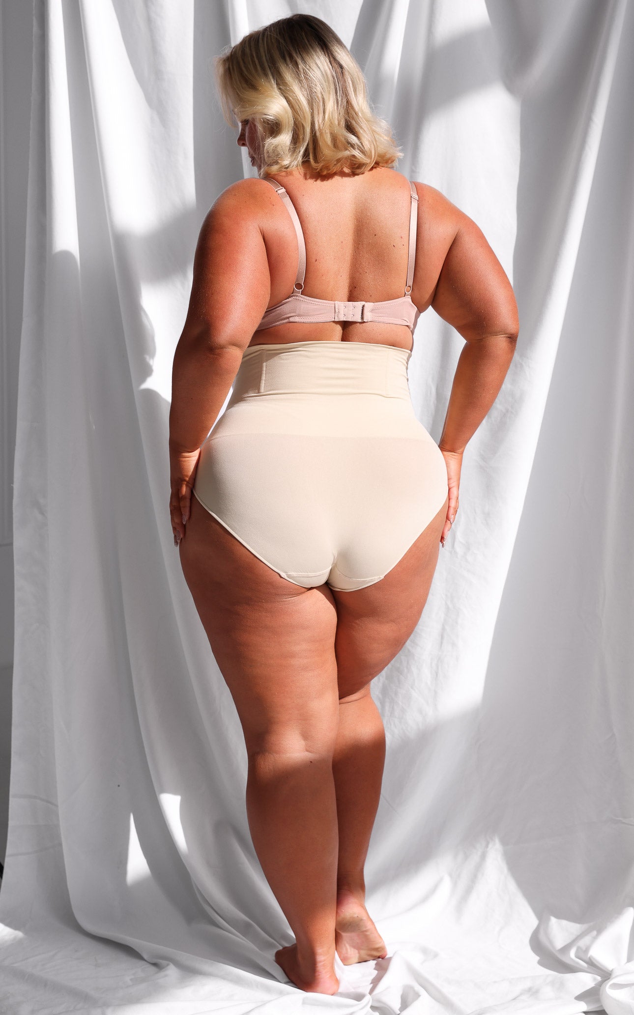 Ingrid High Waisted Boning Shapewear Briefs - Cool Nude
