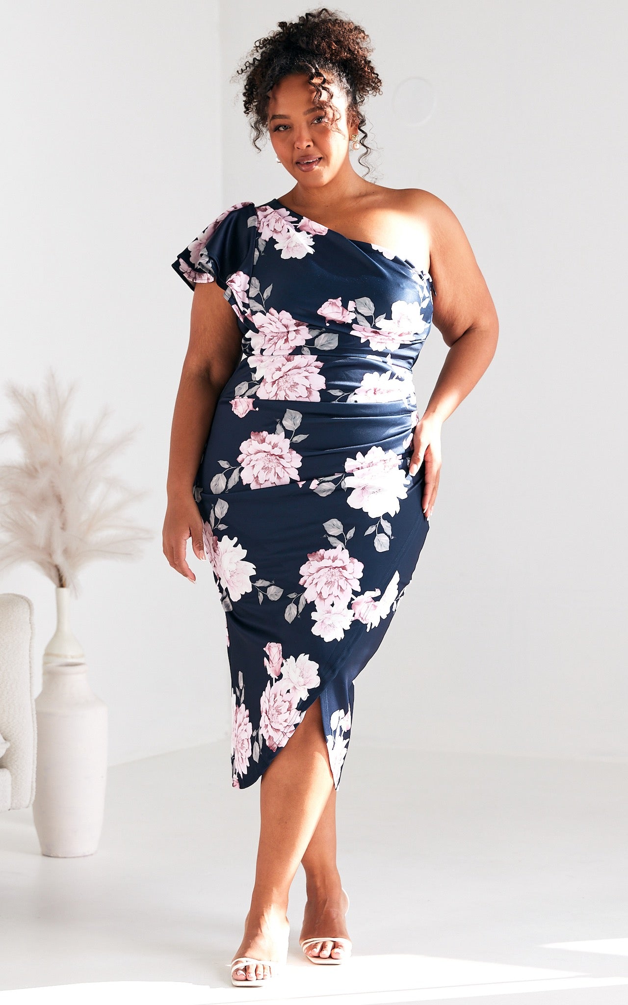 Jace Midi Dress - Navy Floral